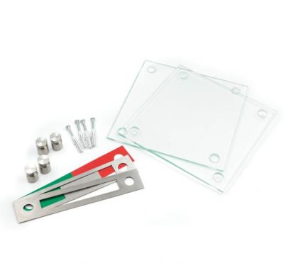 Tuerschild VITRUM Frei Belegt Rot Grün aus Glas 130 200 mm